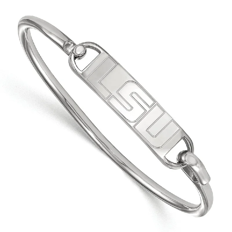 Sterling Silver Louisiana State University 'LSU' Bangle, 7 Inch