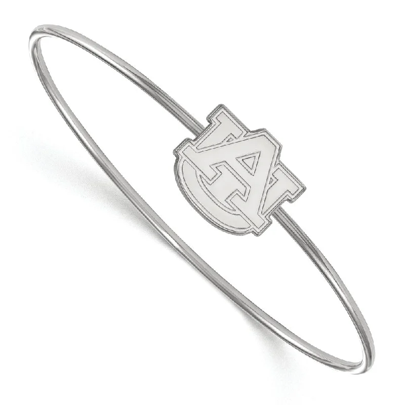 Sterling Silver Auburn University 'AU' Bangle, 7 Inch