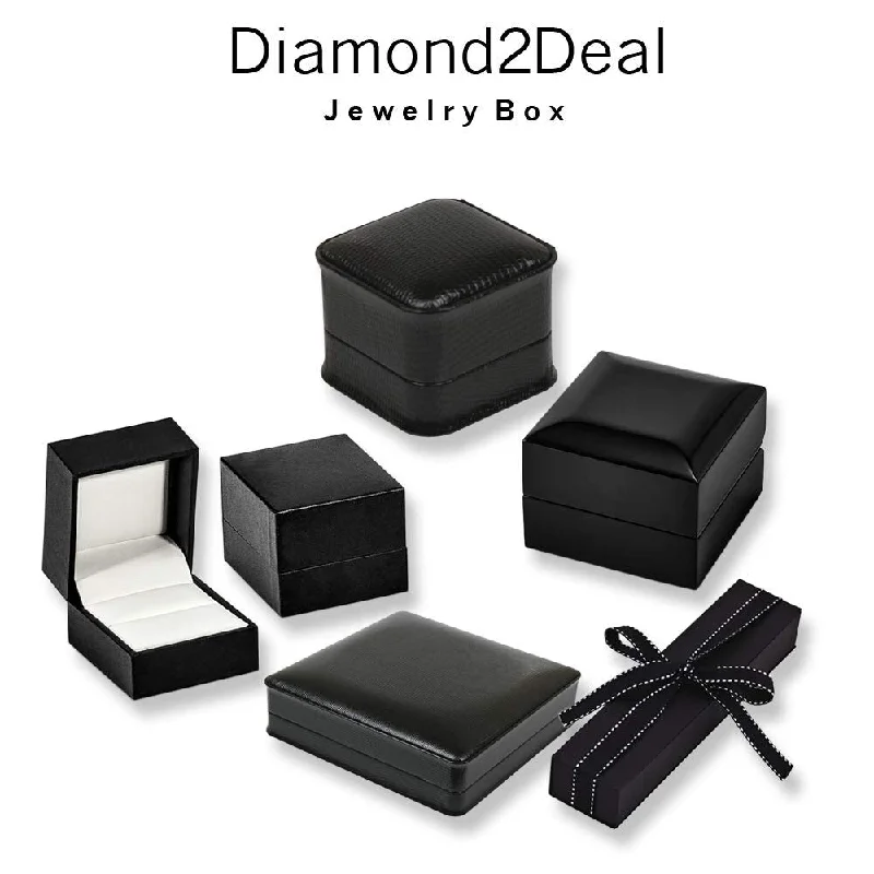 Diamond2Deal 14K Two-tone Gold Fancy Versatile Rectangle Stud Earrings (L-25.1 mm, W-1.4 mm)