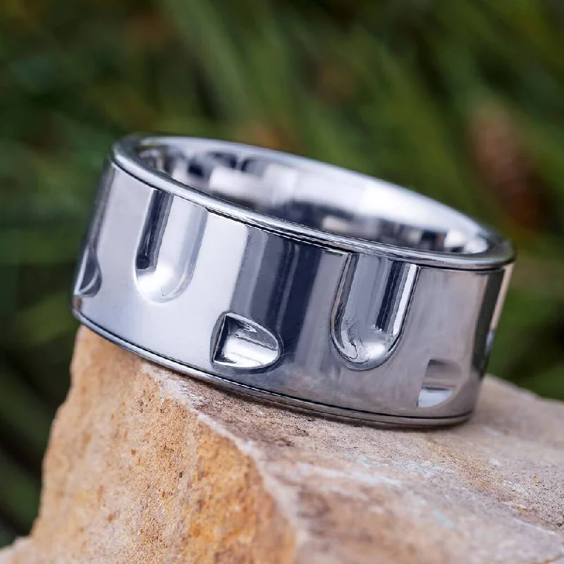 Spinning Revolver Wedding Band, Spinner Ring