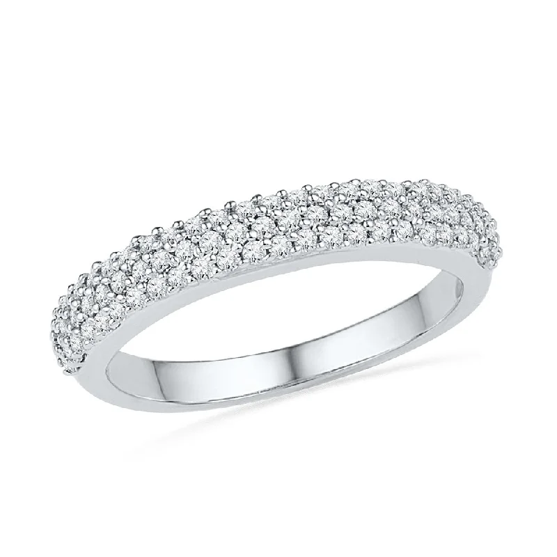 Pave' Set Diamond Women's Wedding Band