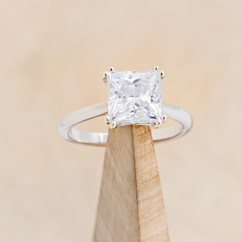 "GENEVIEVE" - PRINCESS CUT MOISSANITE SOLITAIRE ENGAGEMENT RING