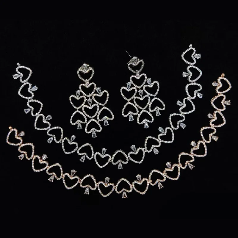 Kavita Art American Diamond Necklace Set