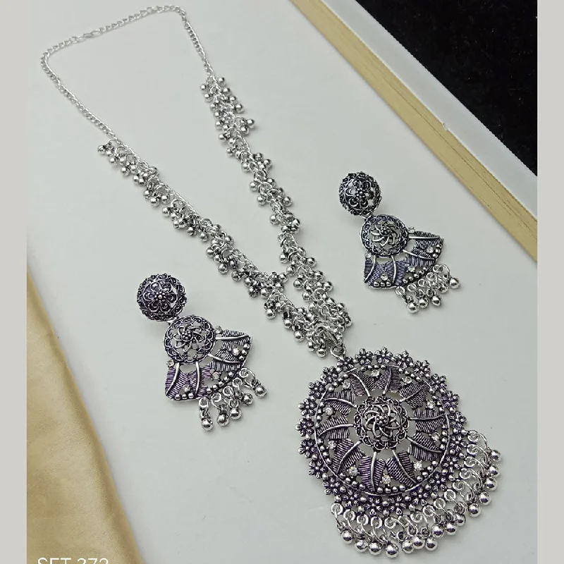 SP Jewellery Oxidised Plated Necklace Set