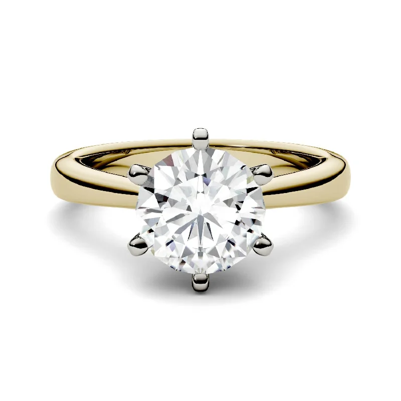 Charles & Colvard 8mm Moissanite Solitaire Engagement Ring