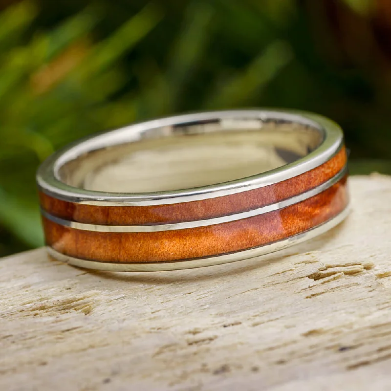 Cedar Wood Wedding Band, Custom Wood Ring