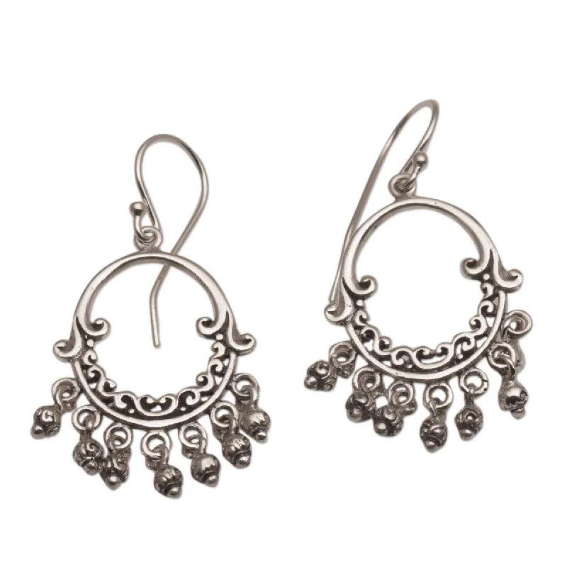 NOVICA Dream Bell, Sterling silver chandelier earrings - 1.8*0.5