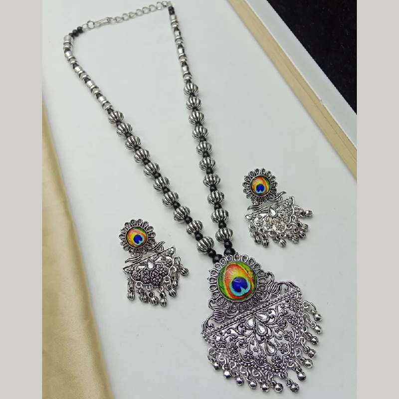 SP Jewellery Oxidised Plated Necklace Set