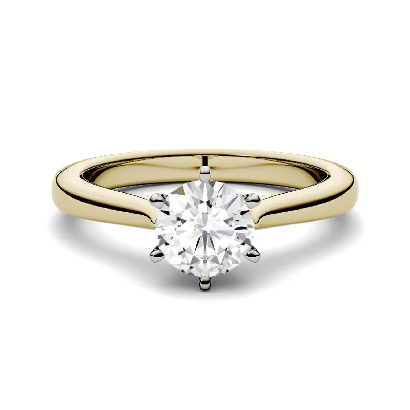 Charles & Colvard 6.5mm Moissanite Solitaire Engagement Ring