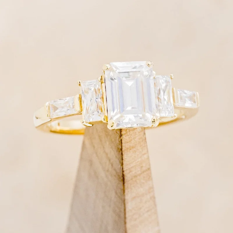 "GRETA" - EMERALD CUT MOISSANITE ENGAGEMENT RING