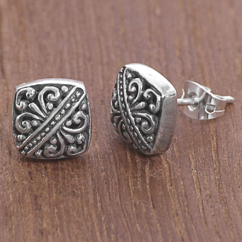 NOVICA Handmade Sterling Silver Beauties Earrings (Indonesia) - 0.3*0.3