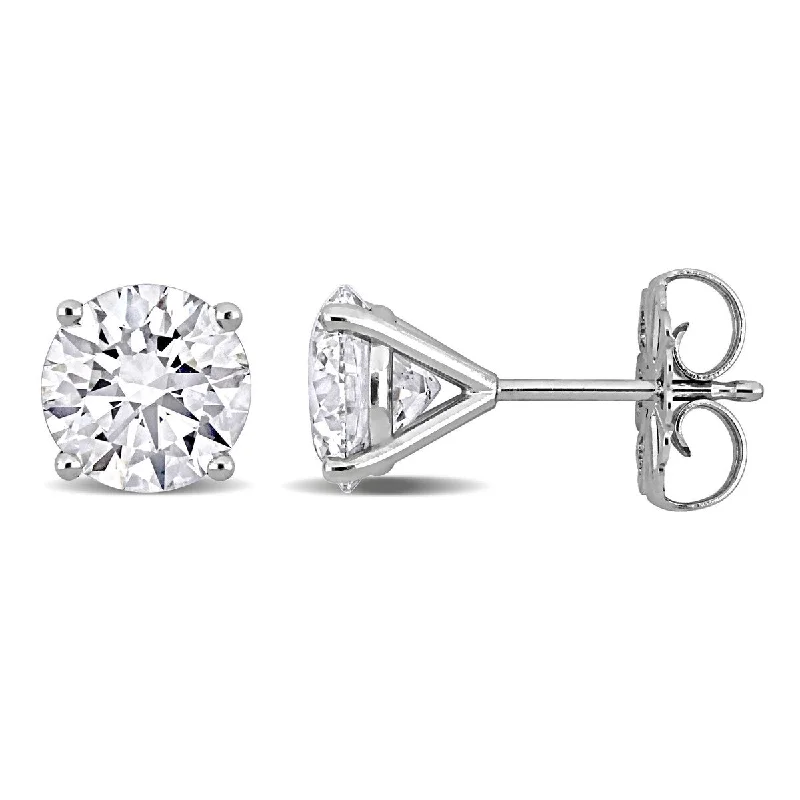 Created Forever 3ct TW Lab-Grown Diamond Martini-Style Stud Earrings in 14K White Gold