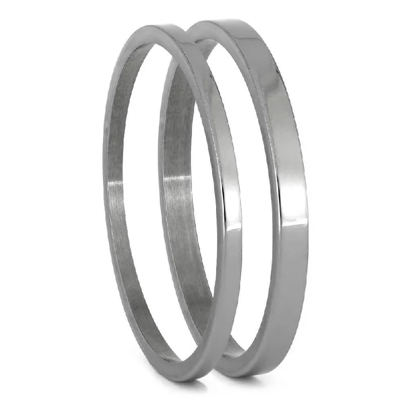 Titanium Pinstripe Components For Modular Rings