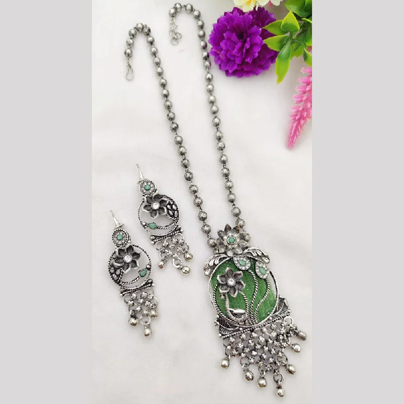 Fancyla Oxidised Plated Necklace Set