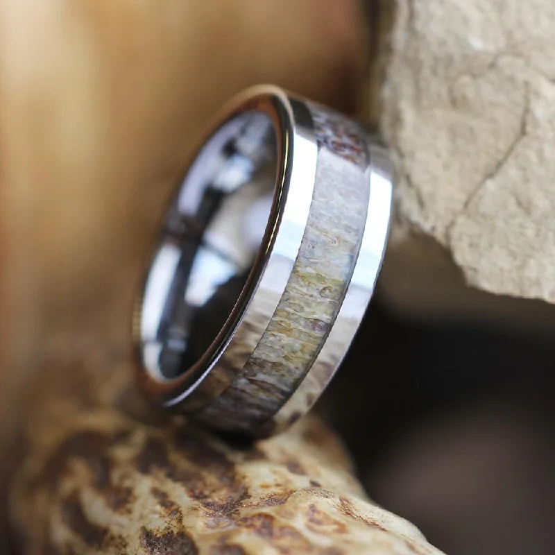 Tungsten Antler Men's Wedding Band