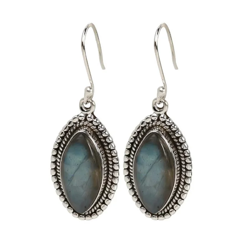 925 Sterling Silver Labradorite Drop & Dangle Earrings