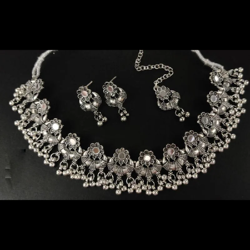 Kavita Art Oxidised Plated Mirror Necklace Set